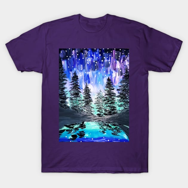 Aurora Borealis Northern Lights T-Shirt by Oregon333